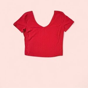 Red V-Neck Lululemon Women's Top